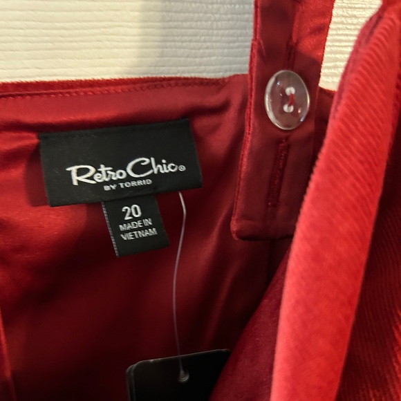 Torrid Red Corduroy Swing Dress - Picture 2 of 3